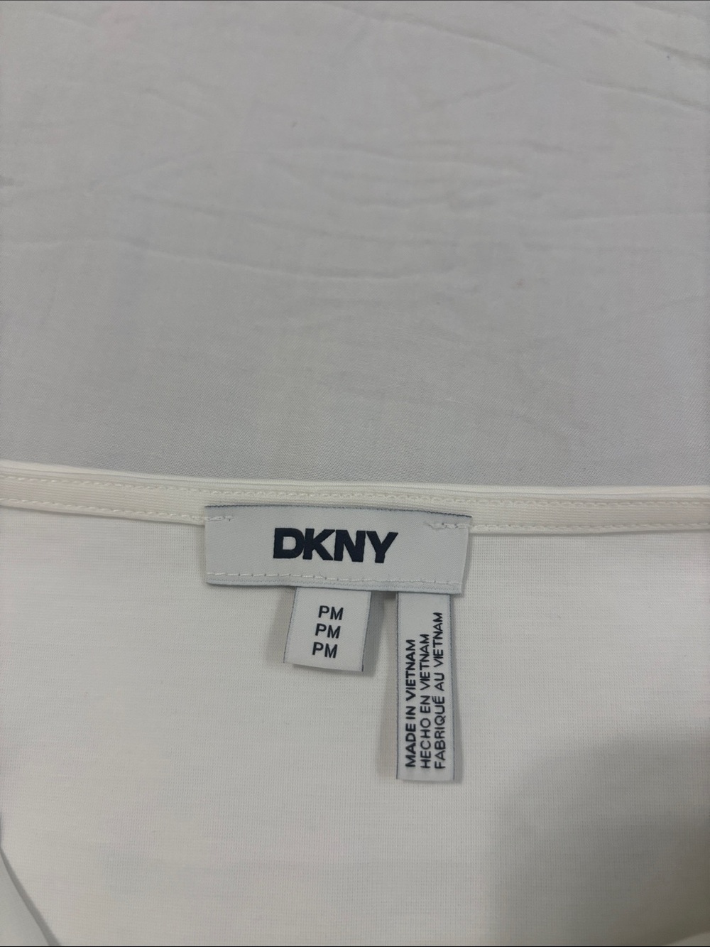 DKNY Petite Ponte White Cowl Neck Sleeveless Tank Top - Picture 2 of 5